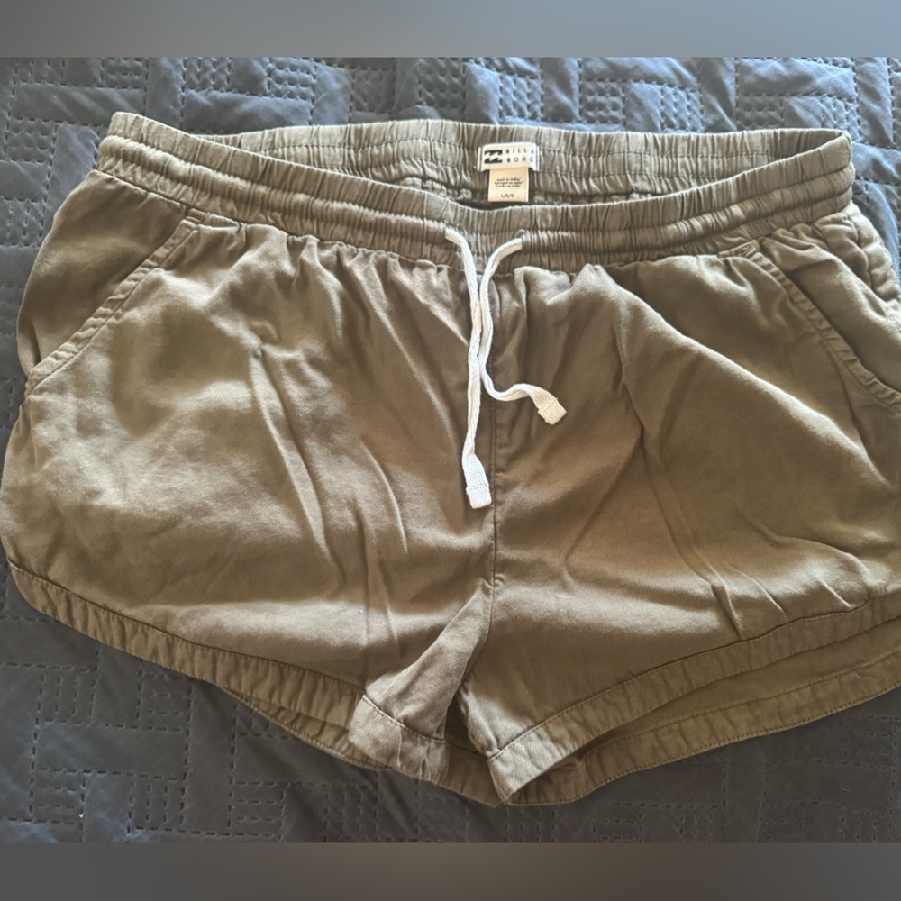 Billabong camo green Drawstring Shorts